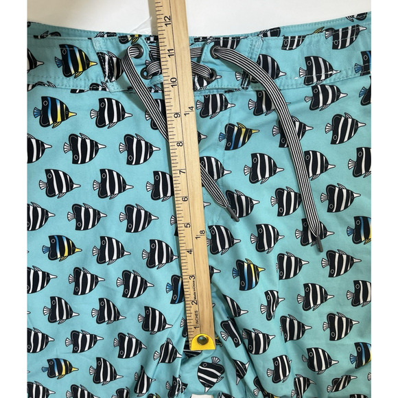 SAXX Betawave 2N1 DropTemp Cooling Liner Board Shorts Size 34 Blue Angel Fish - Picture 6 of 15
